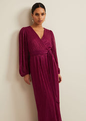Petite Brielle Wrap Maxi Dress Pink