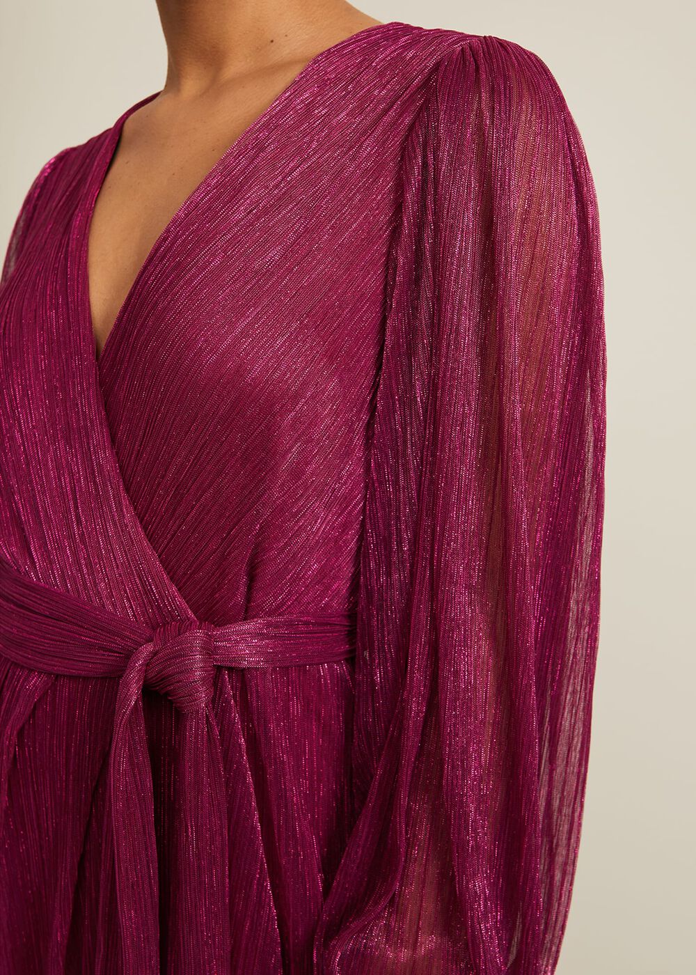Petite Brielle Wrap Maxi Dress Pink