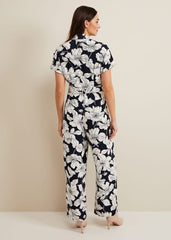 Constance Floral Jumpsuit Navy/Ivory