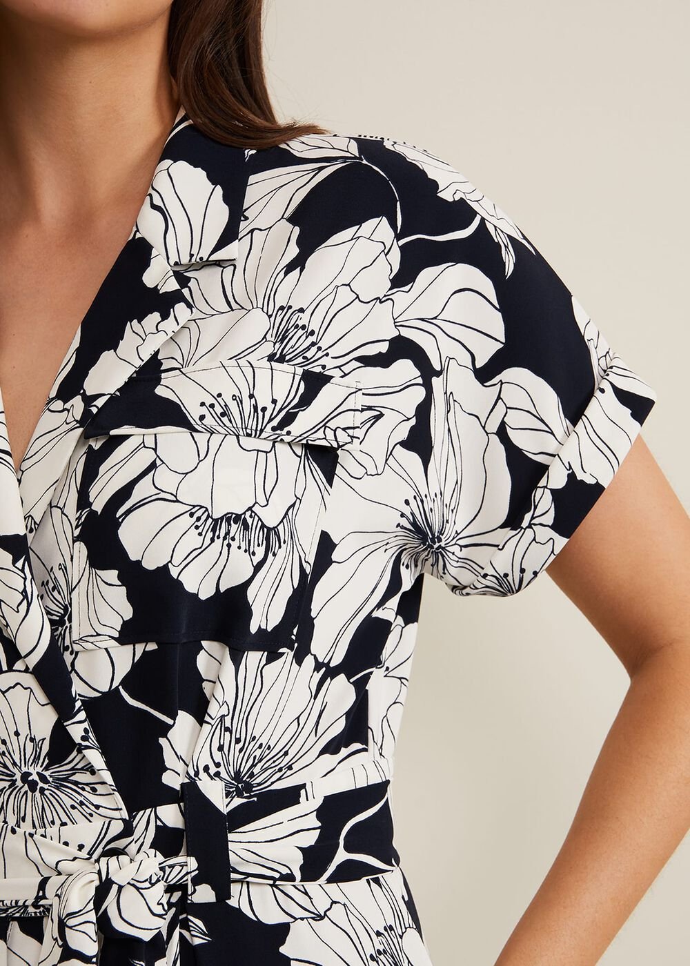 Constance Floral Jumpsuit Navy/Ivory