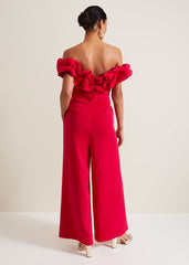 Mallory Ruffle Jumpsuit Pink