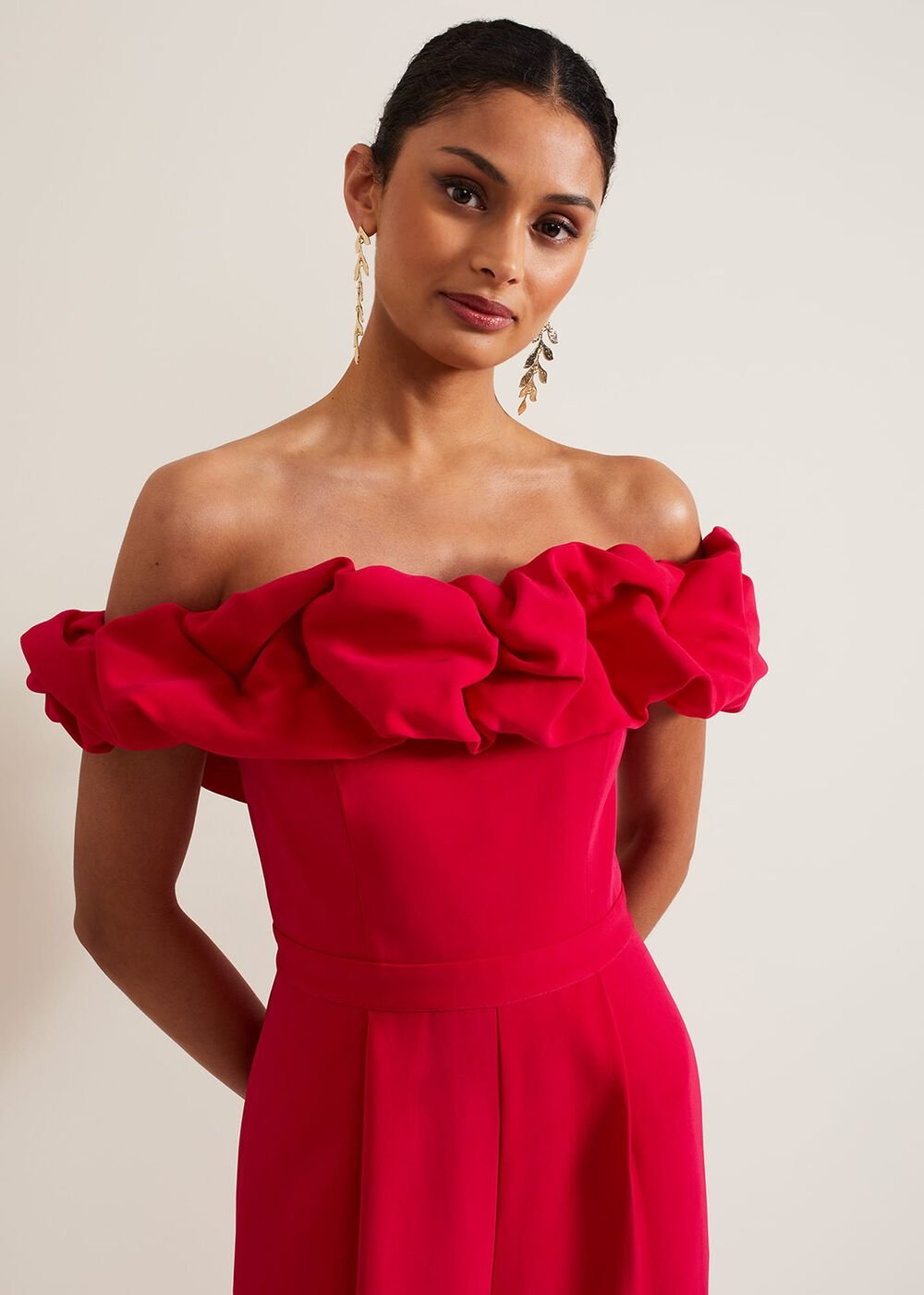 Mallory Ruffle Jumpsuit Pink