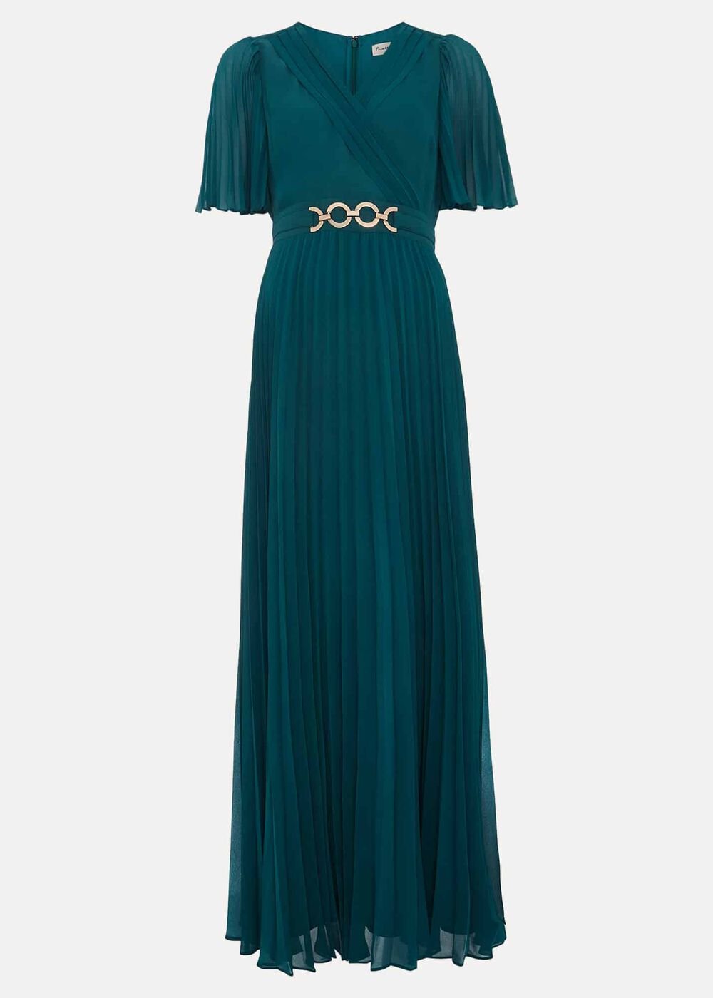 Yasmina Pleated Maxi Dress Green