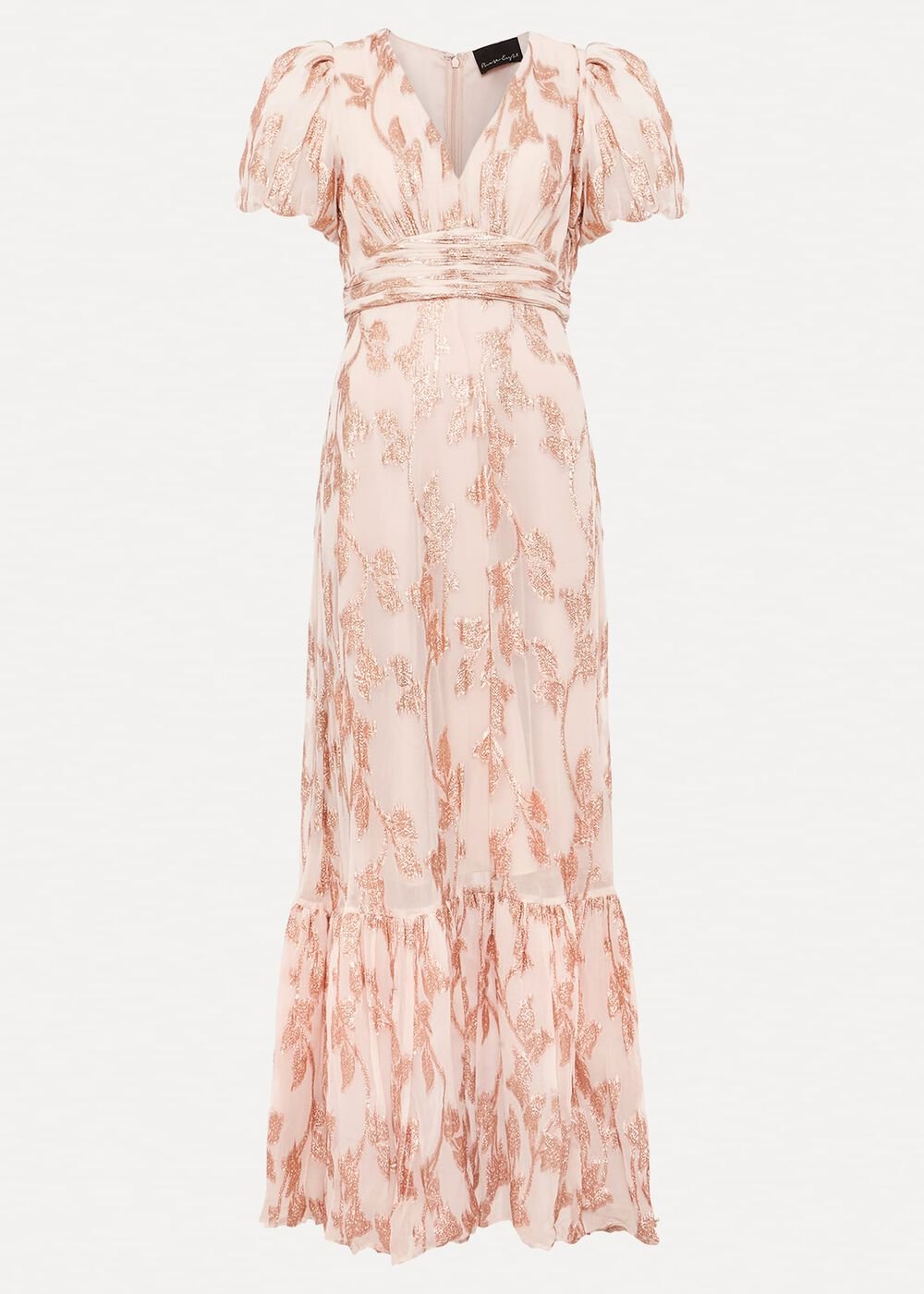 Genette Jacquard Maxi Dress Pale Pink