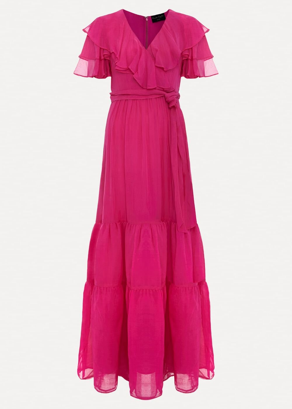 Petite Mabelle Organza Maxi Dress Fuchsia