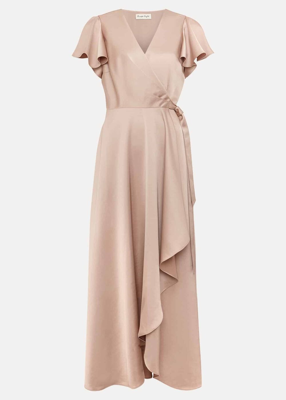 Arabella Satin Maxi Dress Latte