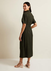 Willow Midi Utility Dress Green