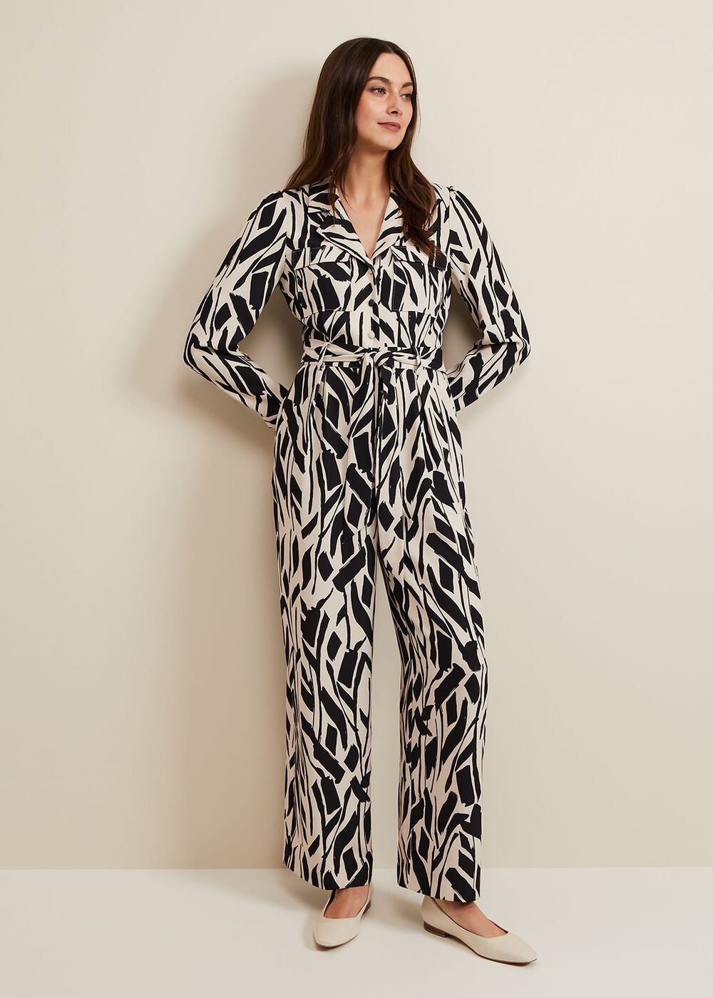 Constance Geo Jumpsuit Black
