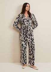 Constance Geo Jumpsuit Black