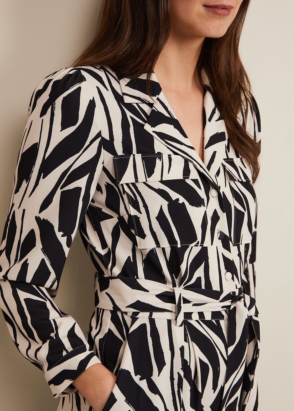 Constance Geo Jumpsuit Black