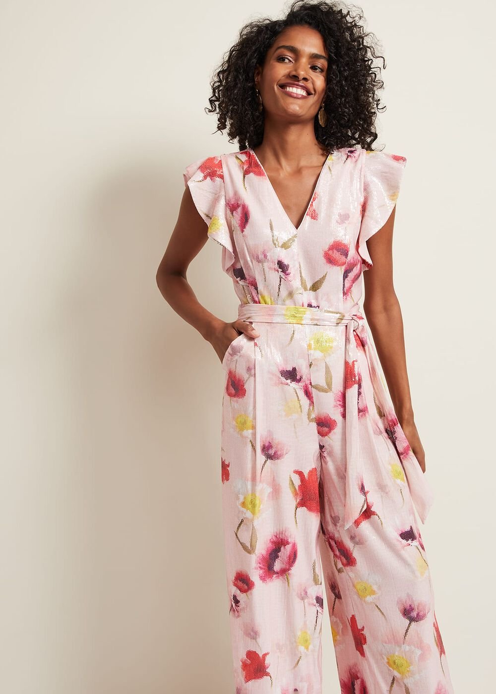 Rhiannon Sequin Printed Jumpsuit Multi-Coloured