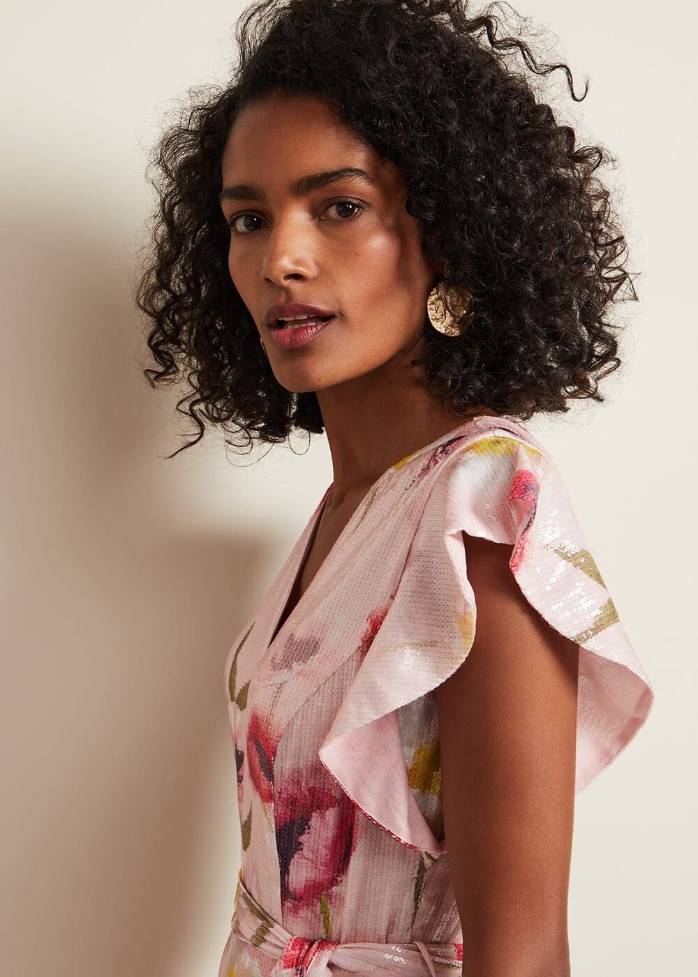Rhiannon Sequin Printed Jumpsuit Multi-Coloured