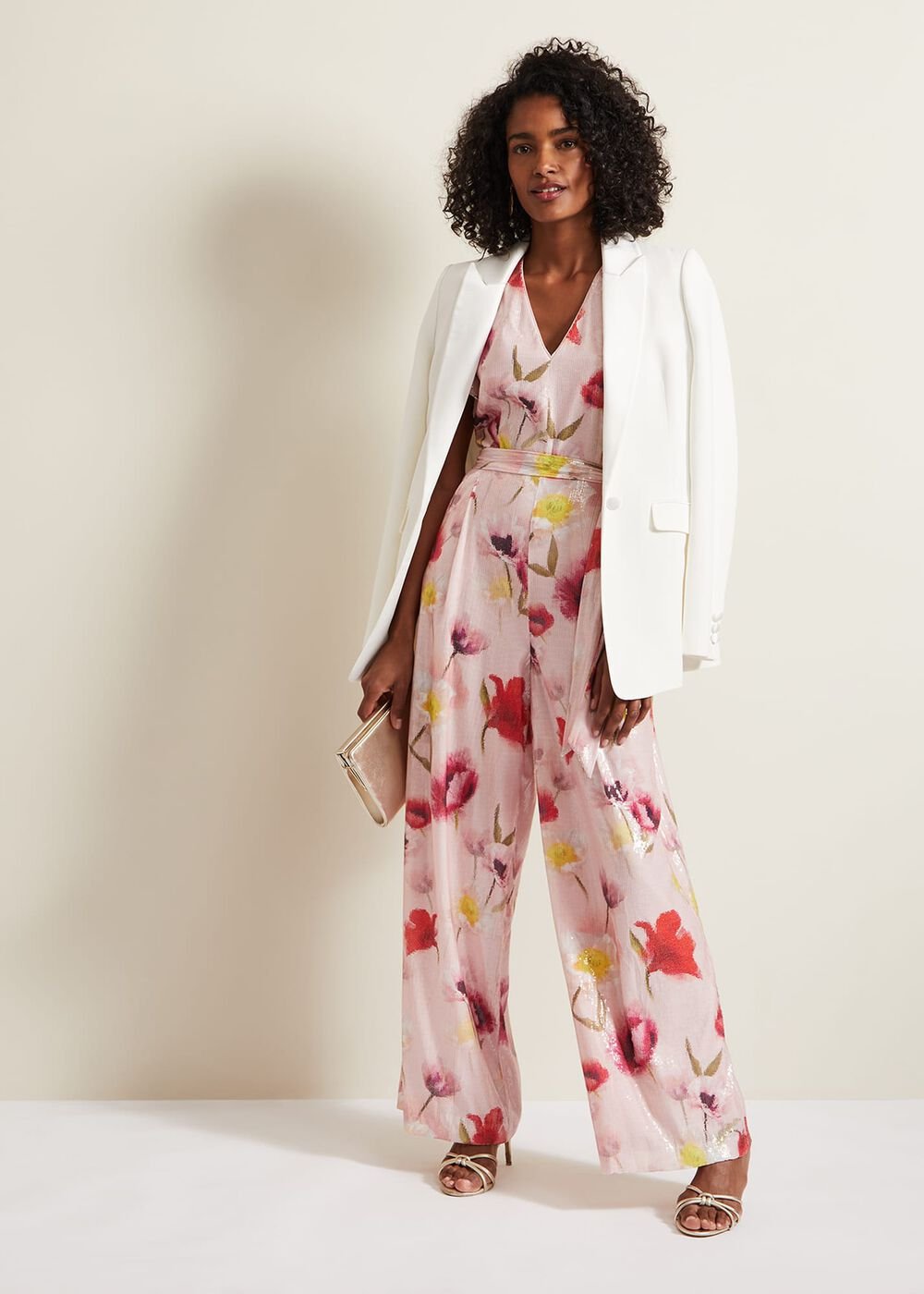 Rhiannon Sequin Printed Jumpsuit Multi-Coloured