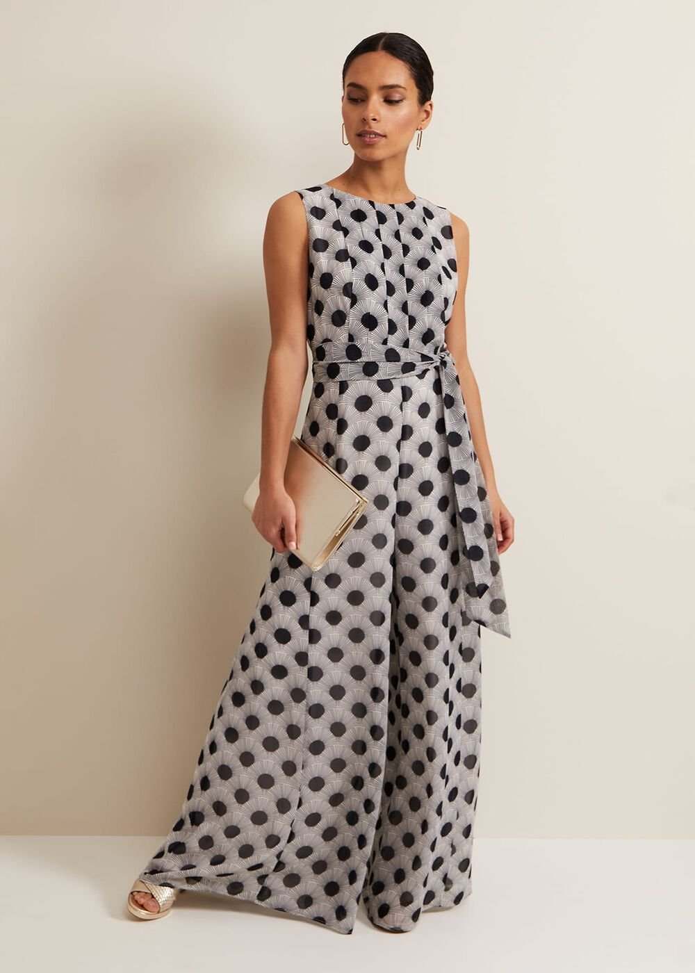 Petite Janine Print Jumpsuit Multi-Coloured