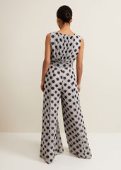 Petite Janine Print Jumpsuit Multi-Coloured