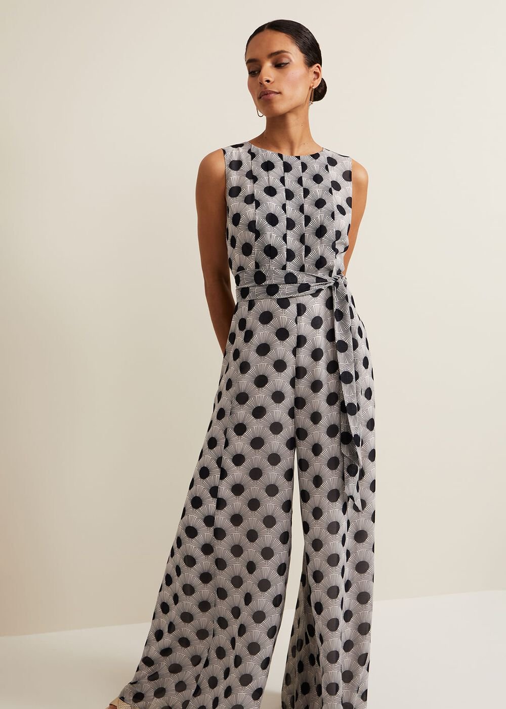 Petite Janine Print Jumpsuit Multi-Coloured