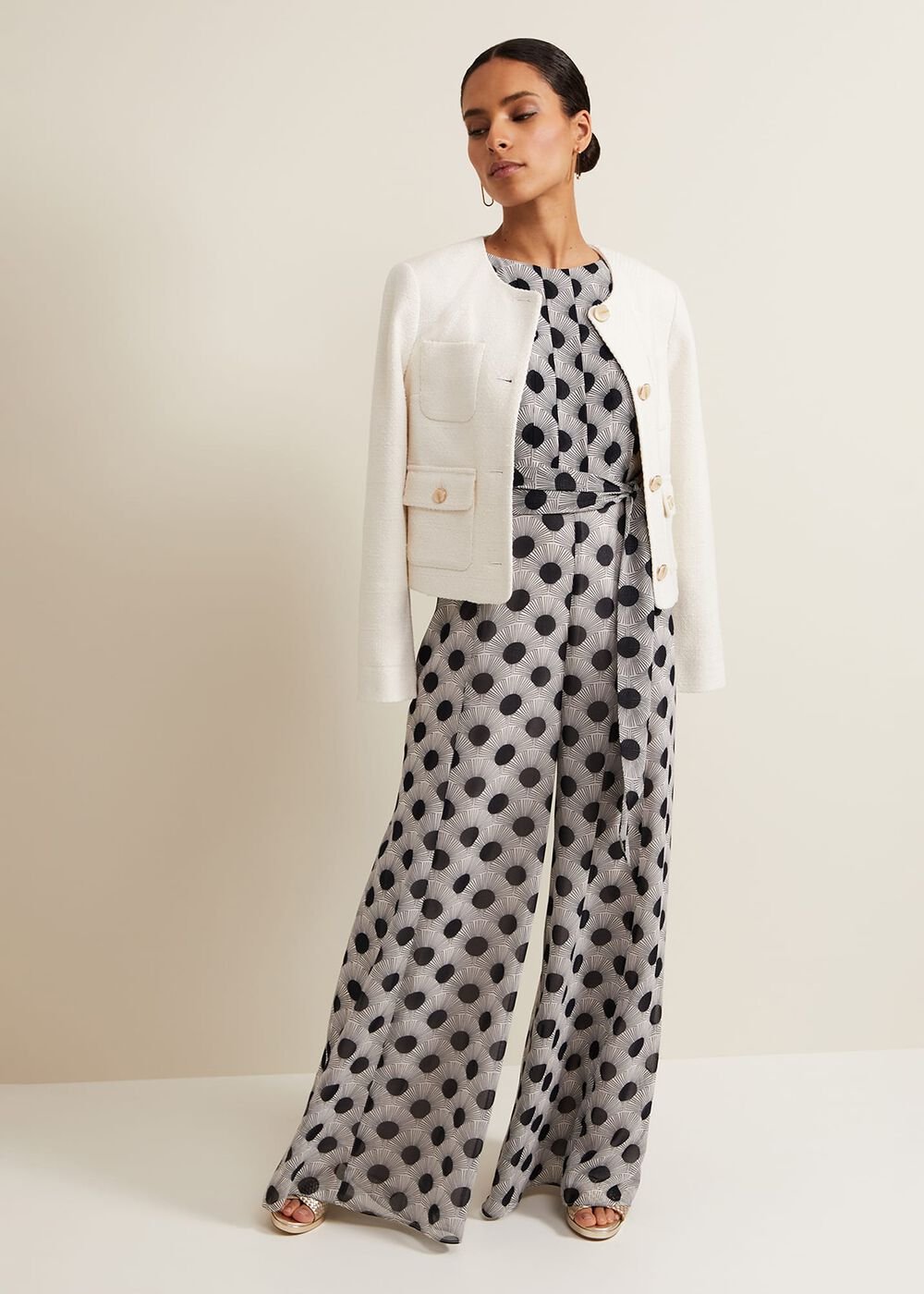 Petite Janine Print Jumpsuit Multi-Coloured