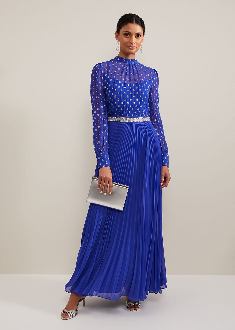 Charley Fil Coupe Maxi Dress Purple