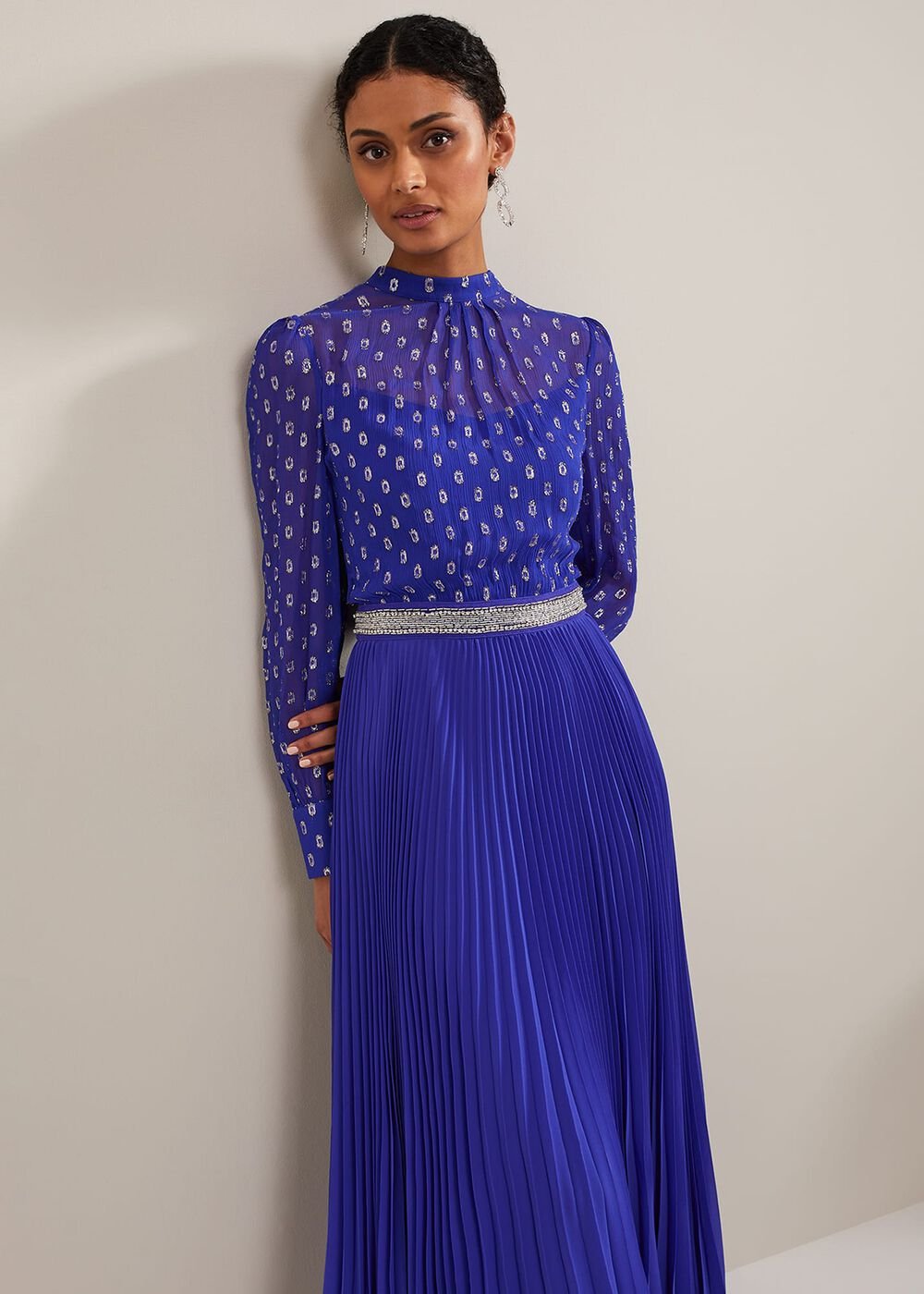 Charley Fil Coupe Maxi Dress Purple