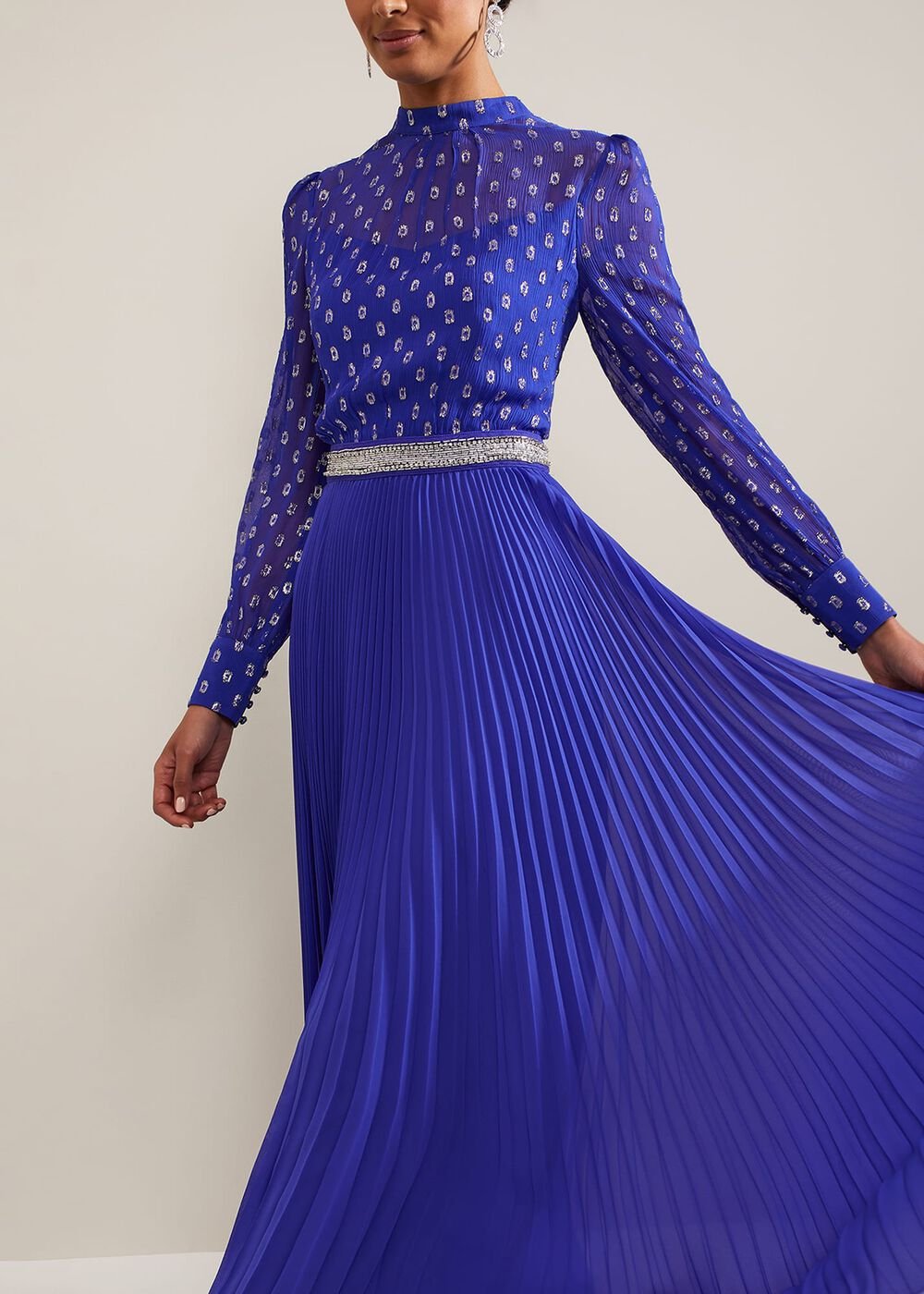 Charley Fil Coupe Maxi Dress Purple