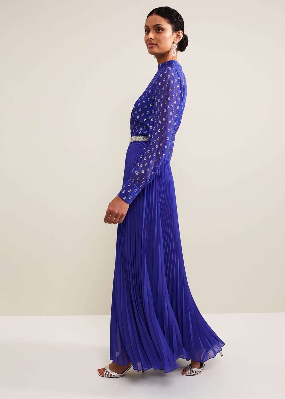 Charley Fil Coupe Maxi Dress Purple