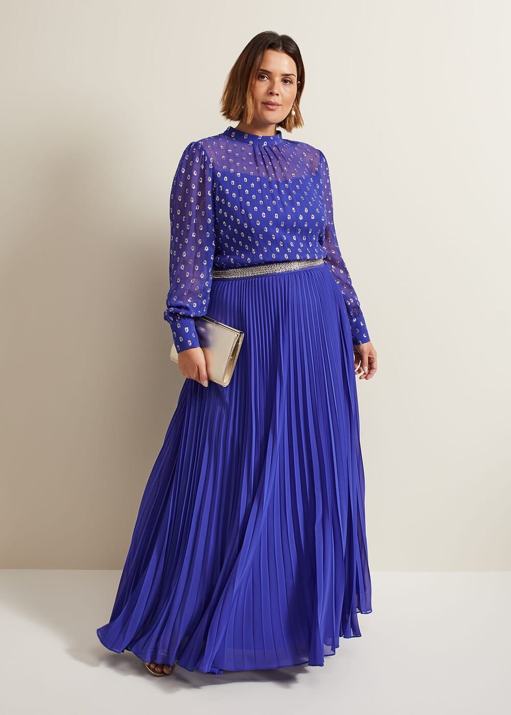 Charley Fil Coupe Maxi Dress Purple