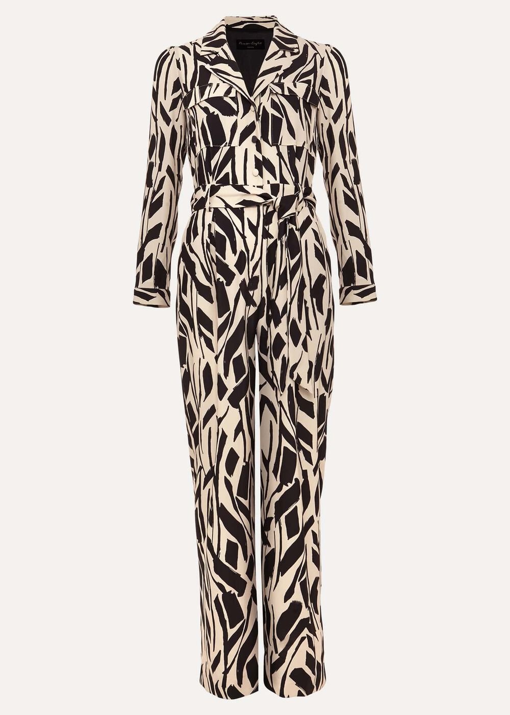 Petite Constance Geo Jumpsuit Black