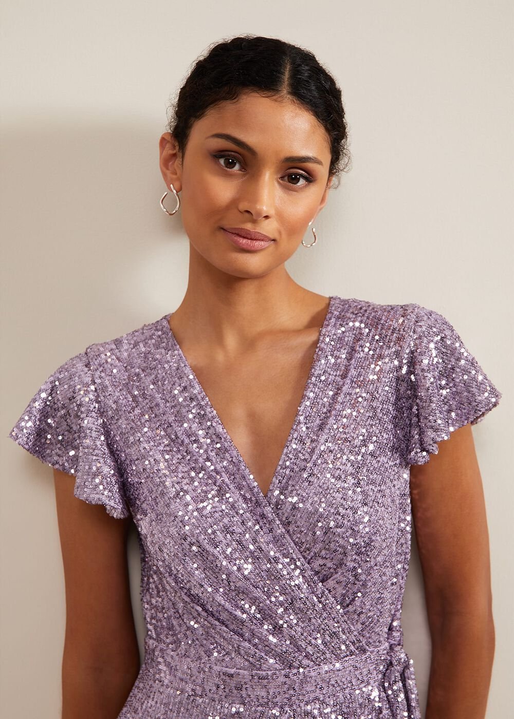 Carina Sequin Maxi Dress Purple