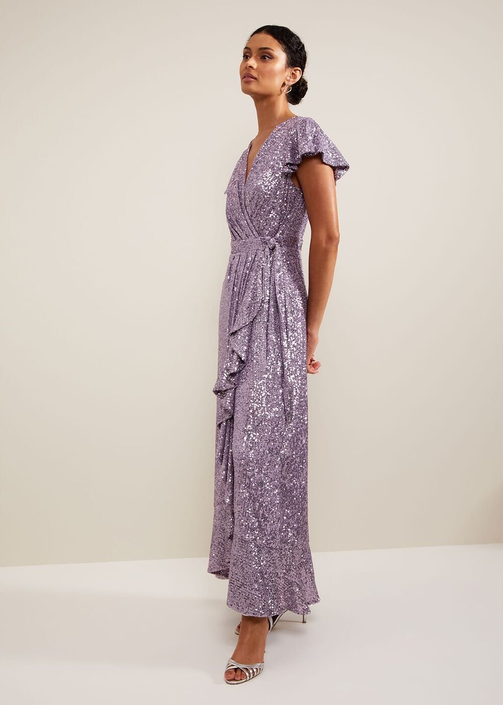 Carina Sequin Maxi Dress Purple