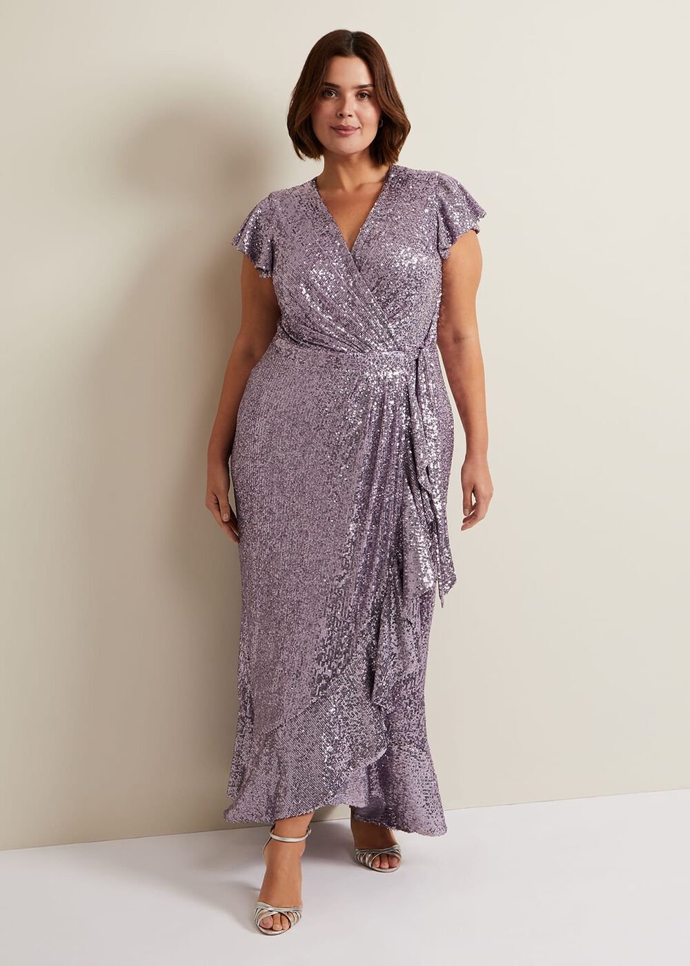 Carina Sequin Maxi Dress Purple