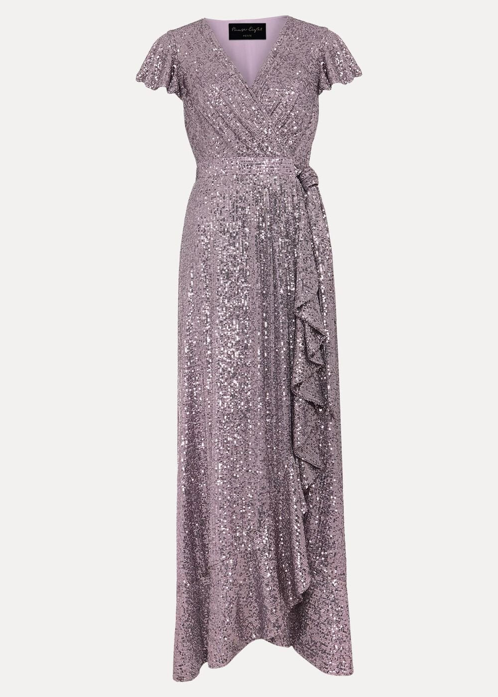 Petite Carina Sequin Maxi Dress Purple