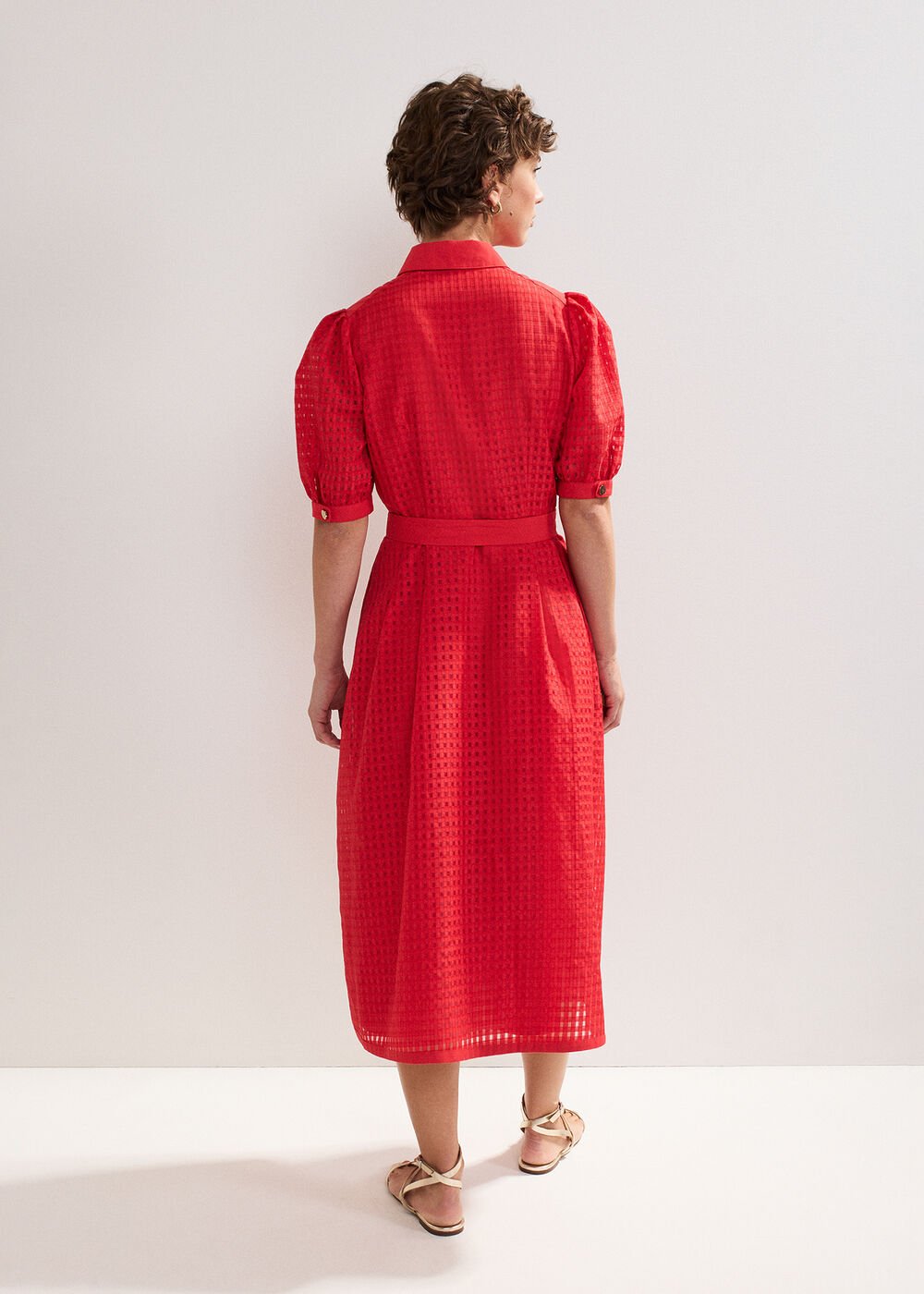 Carey Check Dress Red