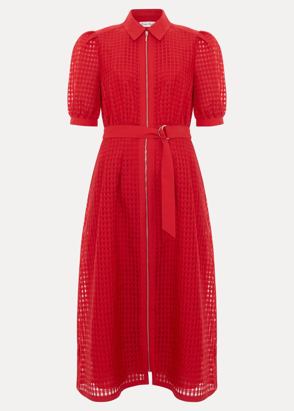 Carey Check Dress Red