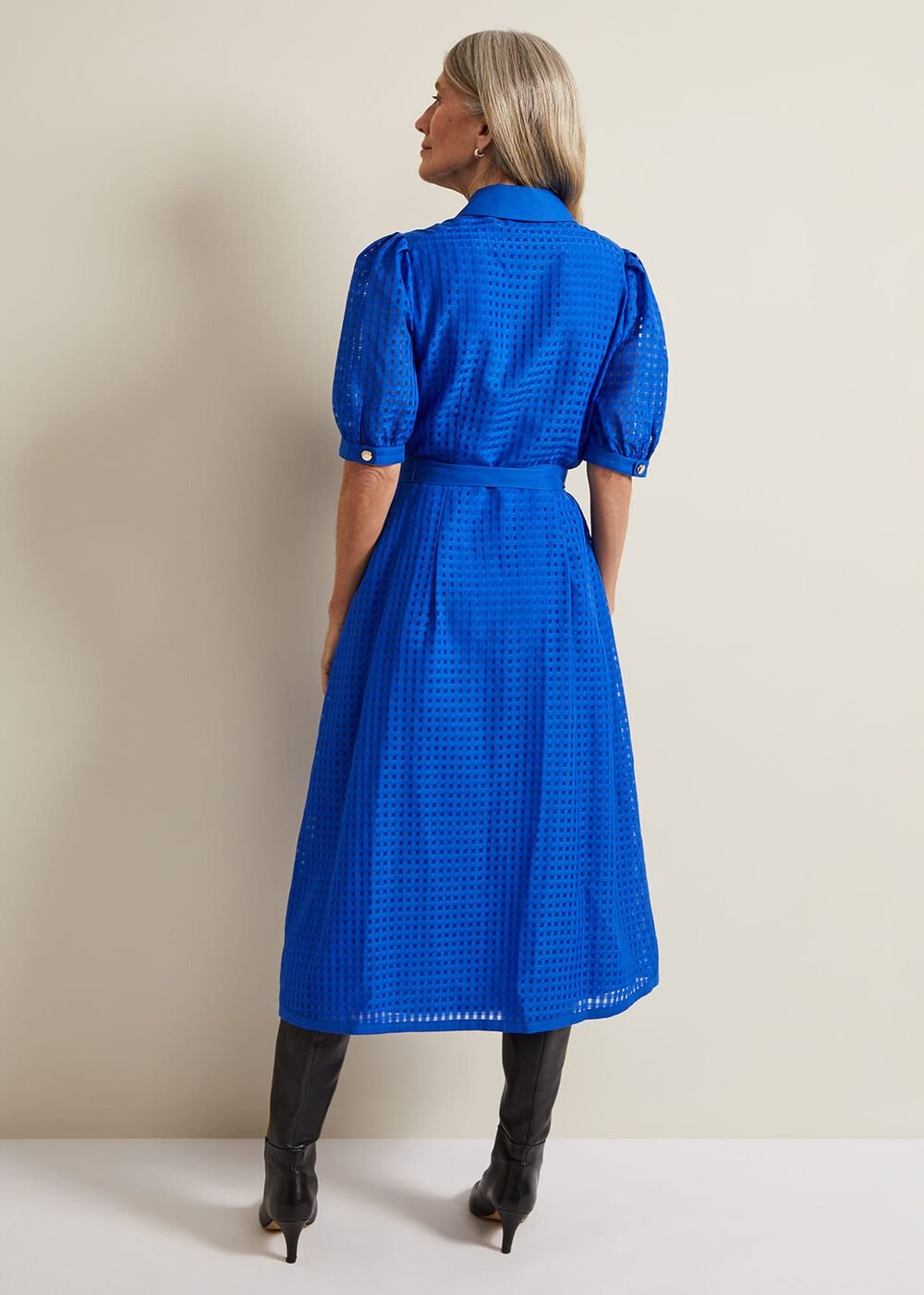 Carey Check Dress Blue