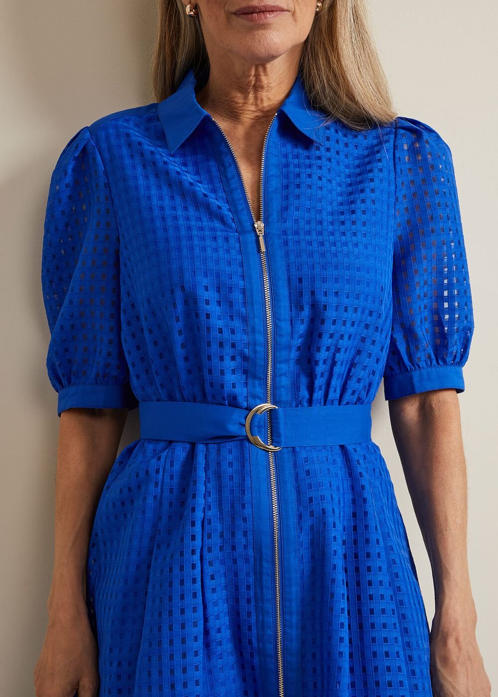 Carey Check Dress Blue