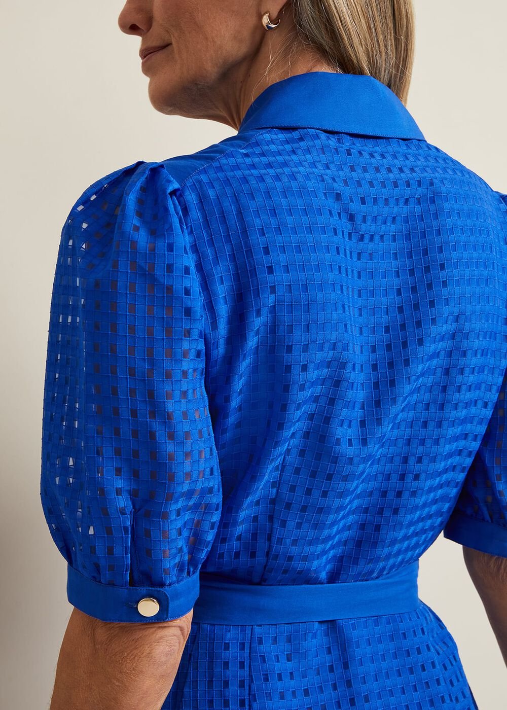 Carey Check Dress Blue
