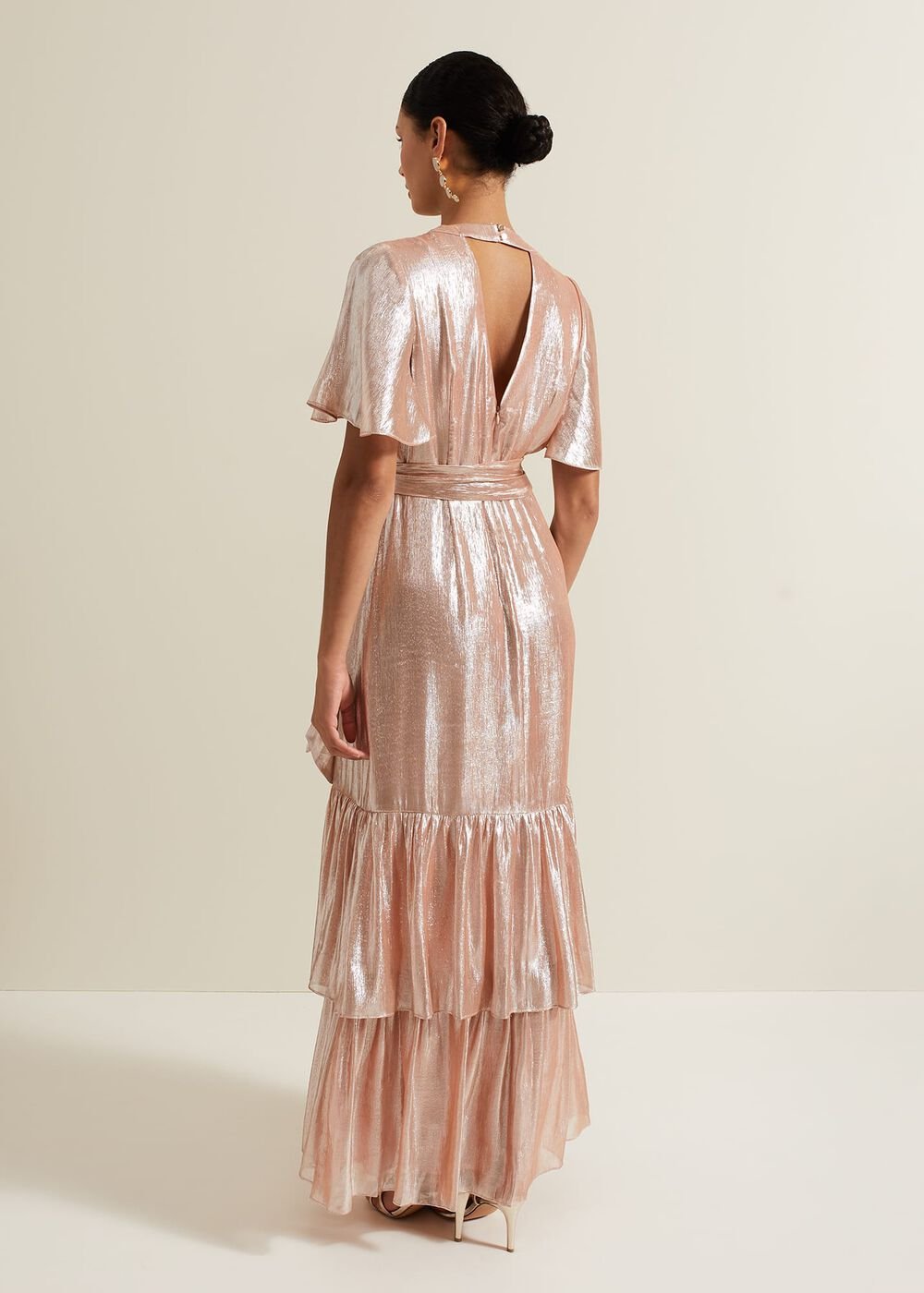 Fleur Metallic Maxi Dress Metallic