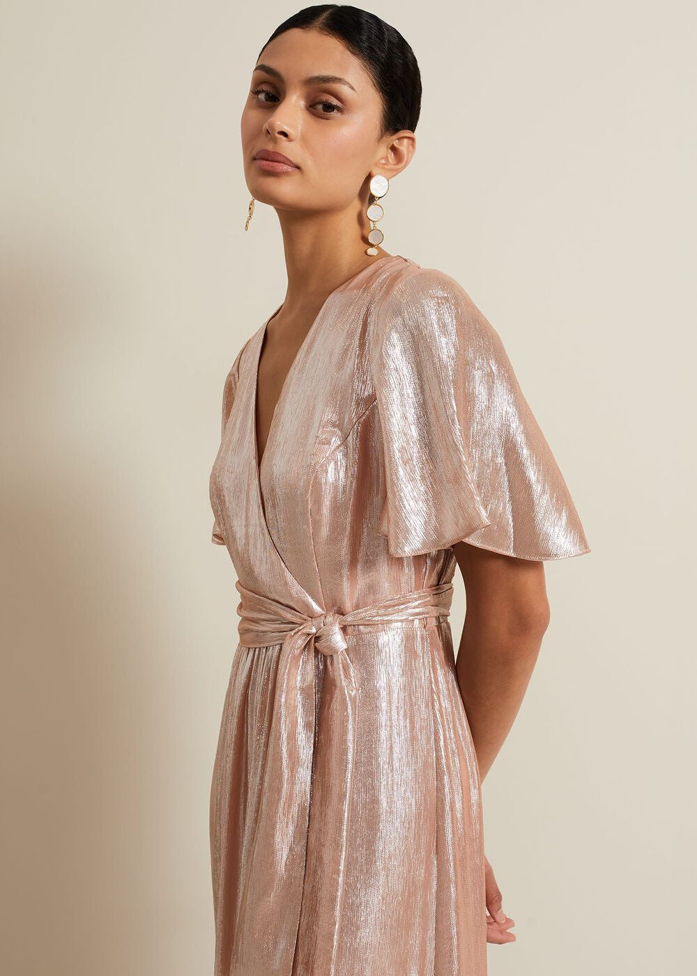 Fleur Metallic Maxi Dress Metallic