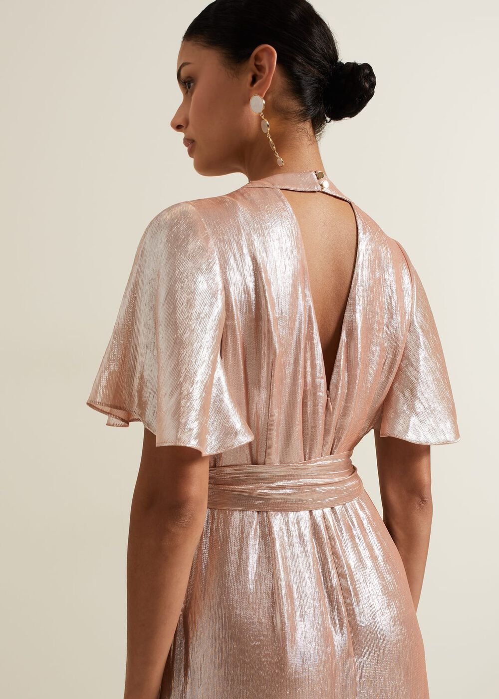 Fleur Metallic Maxi Dress Metallic