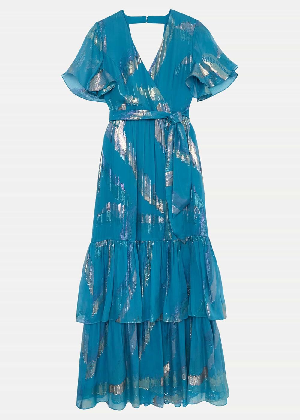 Charissa Silk Maxi Dress Blue