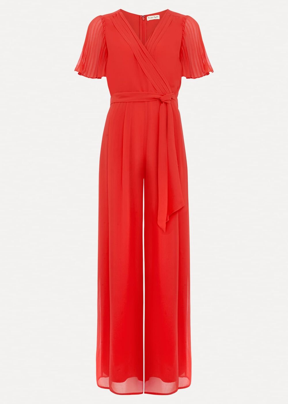 Kendall Pleat Jumpsuit Orange