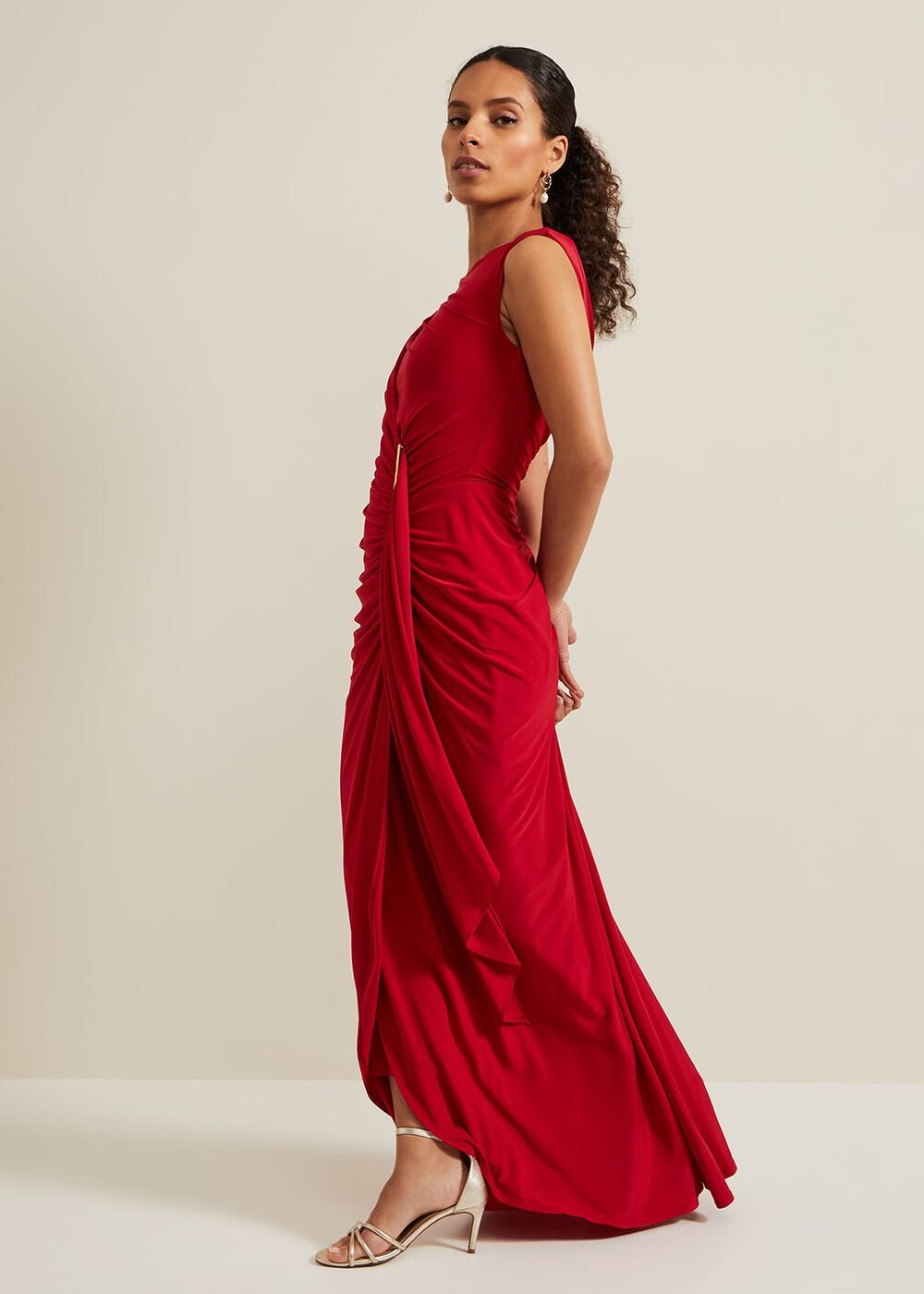 Petite Donna Maxi Dress Red