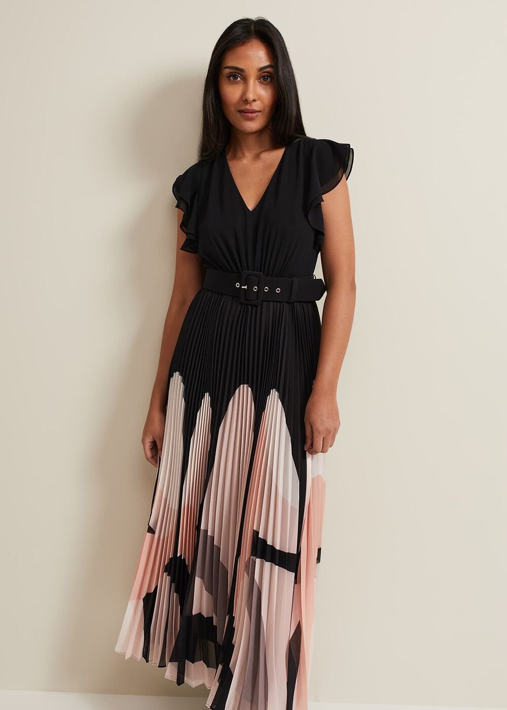 Petite Isla Printed Skirt Maxi Dress Multi-Coloured