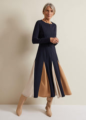 Paula Navy Midi Dress Navy