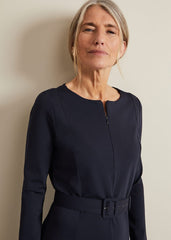 Paula Navy Midi Dress Navy