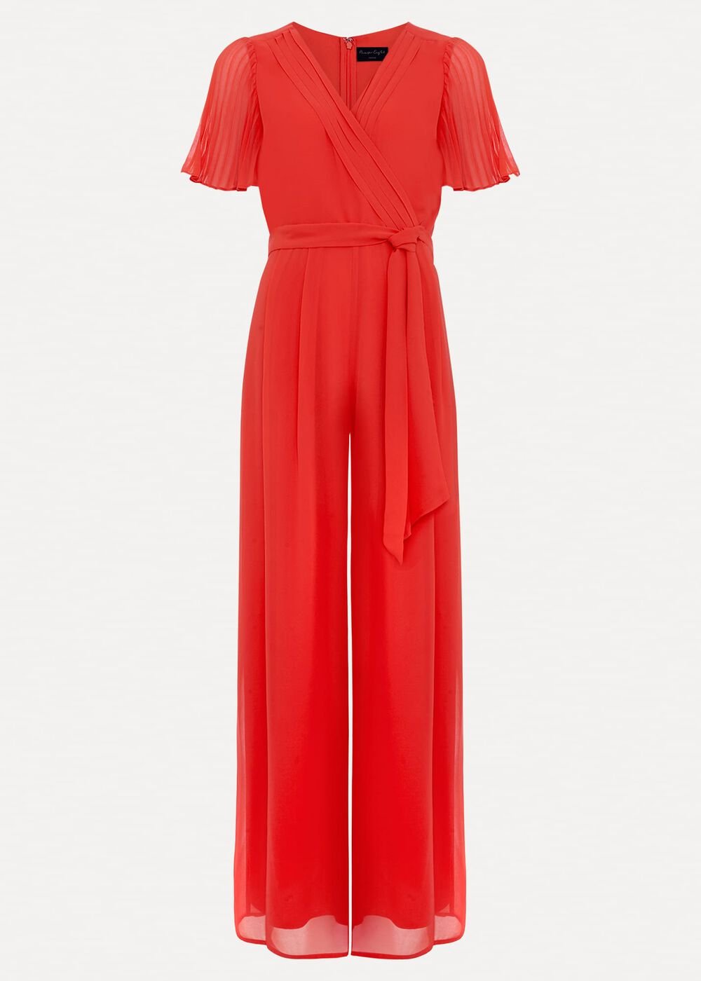 Petite Kendall Pleat Jumpsuit Orange