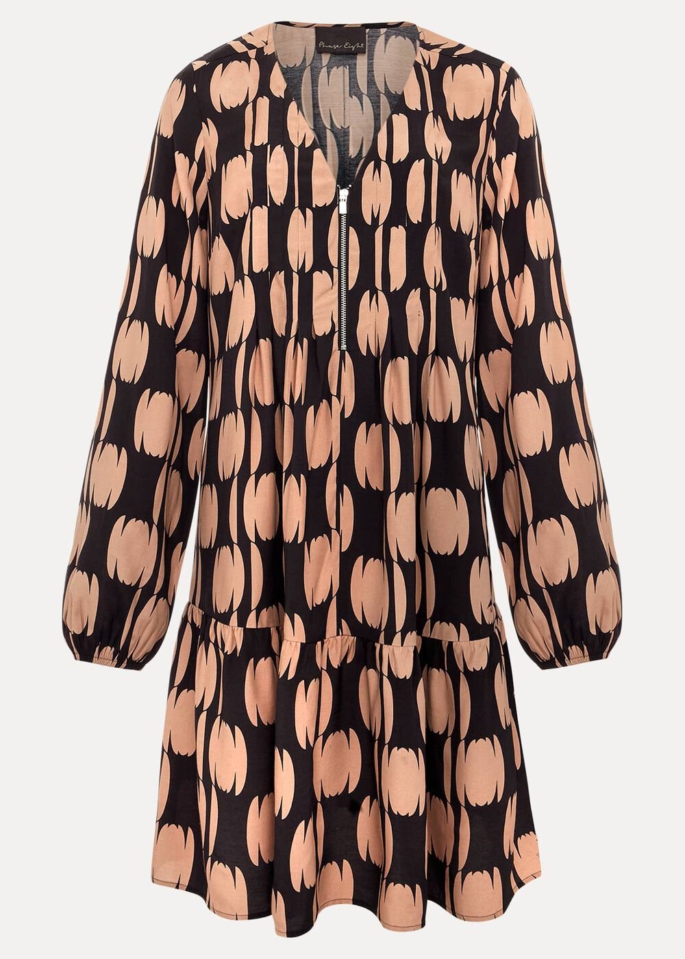 Penele Spot Swing Dress Black/Multi