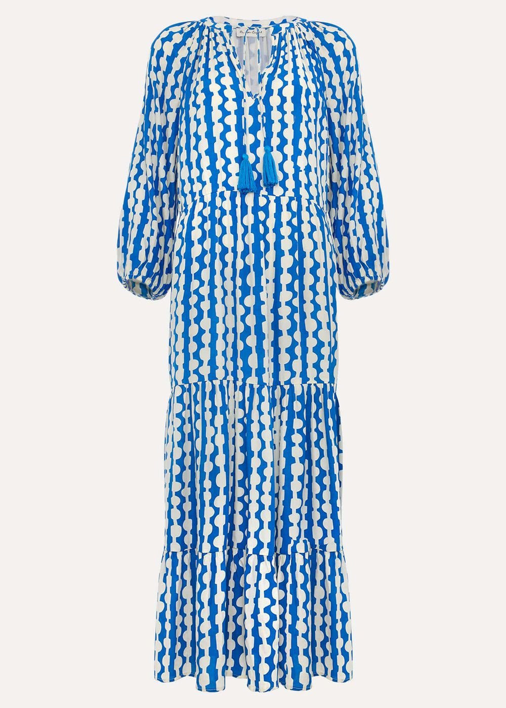 Lara Midaxi Dress Blue/Ivory