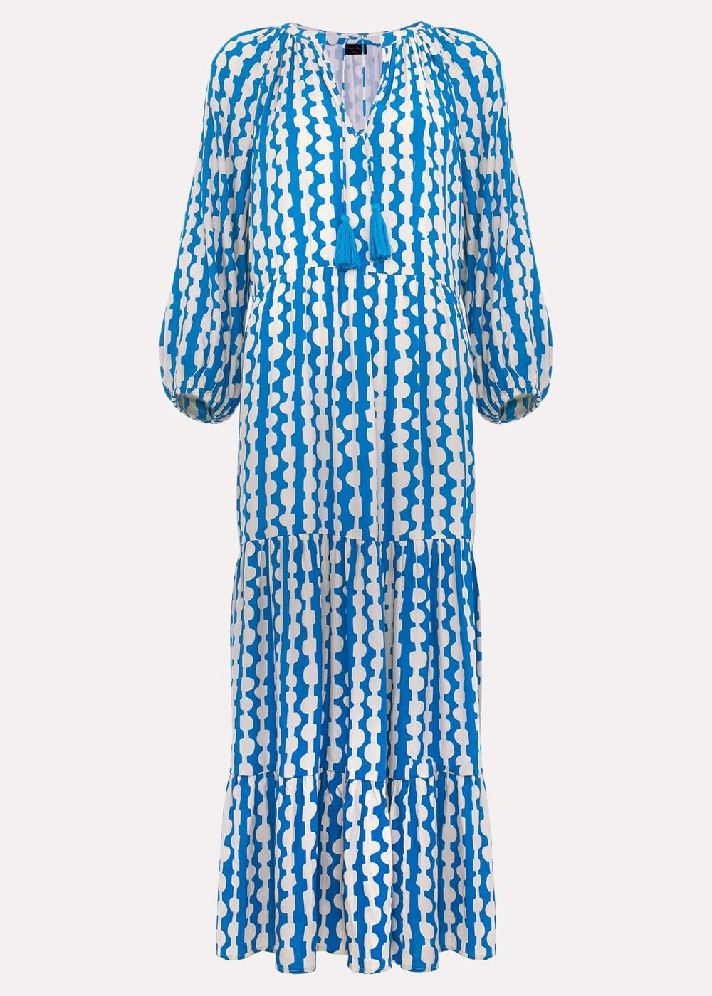 Petite Lara Midaxi Dress Blue/Ivory