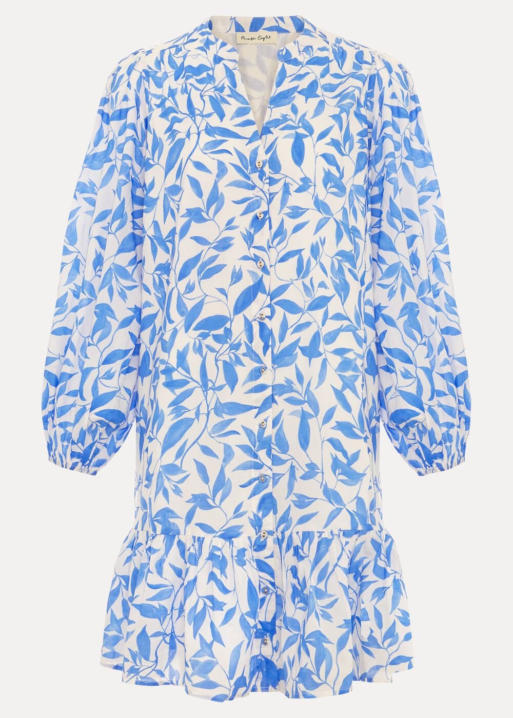Hermoine Cotton Swing Dress Blue